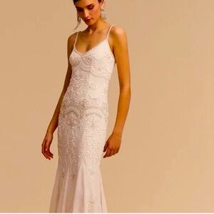 BHLDN LM Naomi wedding gown, ivory, beaded.